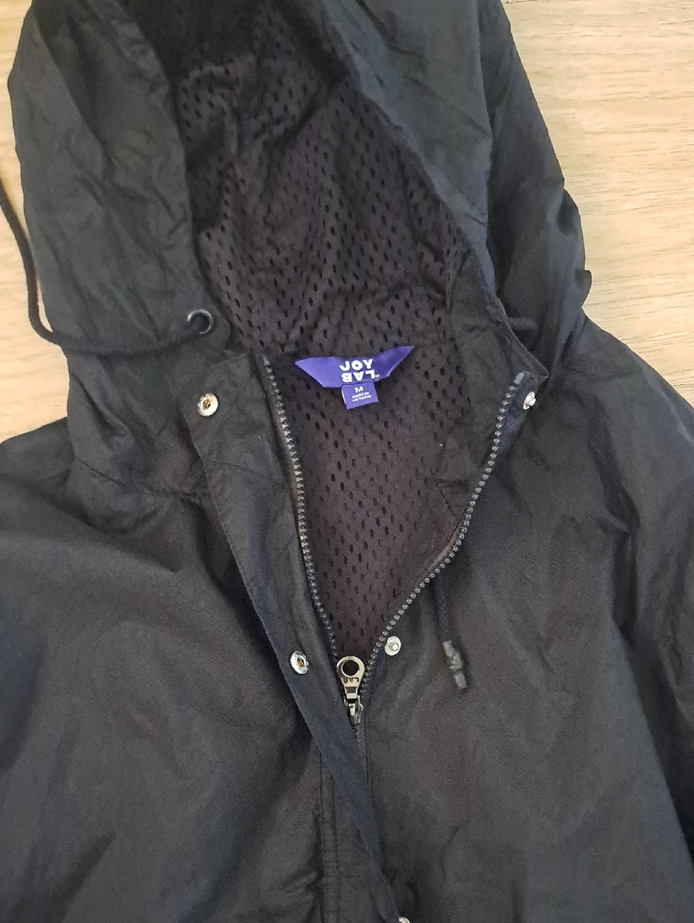 LAB JOY Women's Black Hooded thin rain  Jacket. - Picture 3 of 10